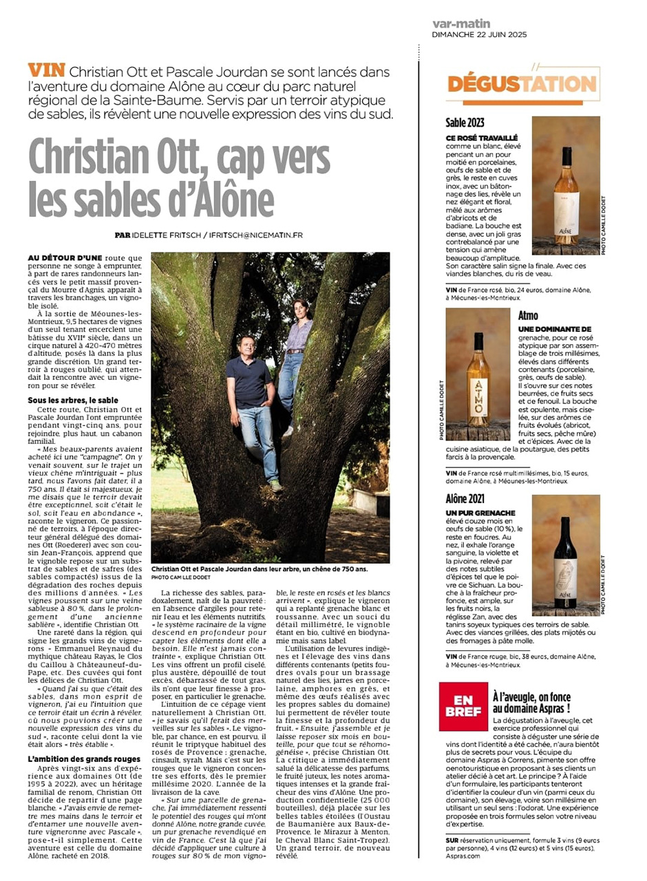 Article dans Nice Matin